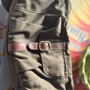 1998 Fossil Brown Leather Shoulder Bag with Buckle Detail